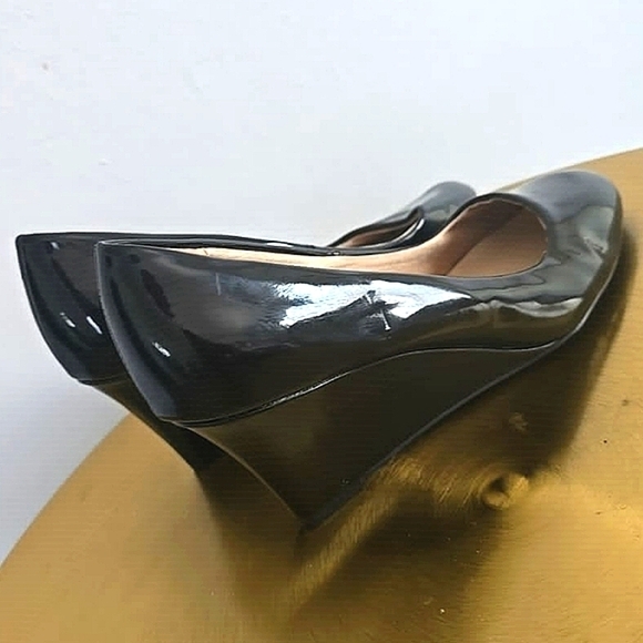Mootsies Tootsies Women’s Black Patent Leather Wedge Size 9.5 🌴 - Picture 7 of 9